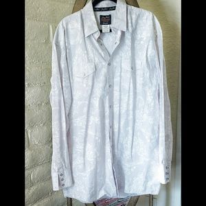 Men's white snap Wrangler shirt XL Tall